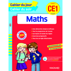 MATHS CE1 CAHIER JOUR/SOIR ED.2016