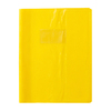 PROTÈGE-CAHIER PLASTIQUE 17X22 2 RABATS JAUNE