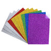 +10 PLAQUES CAOUTCHOUC ADHÉSIVE PAILLETÉE 21X29,7CM COLORIS ASSORTIS