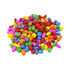 PERLES BOIS FORMES ET COLORIS ASSORTIS 500G