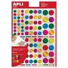 +624 GOMMETTES RONDES MÉTALLISÉES TAILLES ET COLORIS ASSORTIS