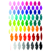 +1320 GOMMETTES PLUMES COLORIS ASSORTIS
