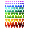 +1560 GOMMETTES ÉCAILLES COLORIS ASSORTIS