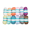 +12 PELOTES LAINE COLORIS PASTELS ASSORTIS