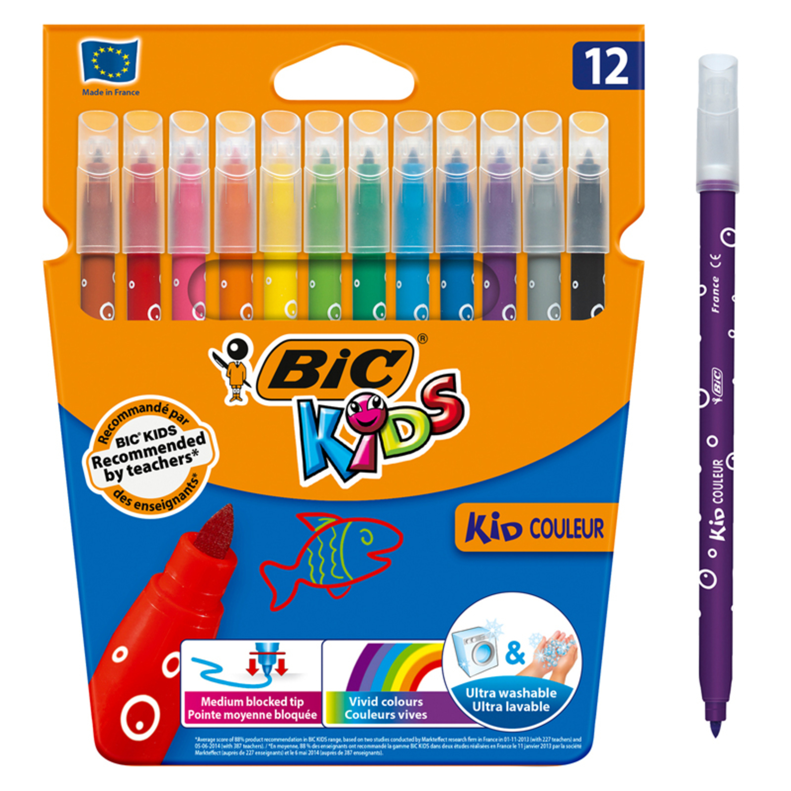 Classpack 144 feutres Kid couleurs assortis