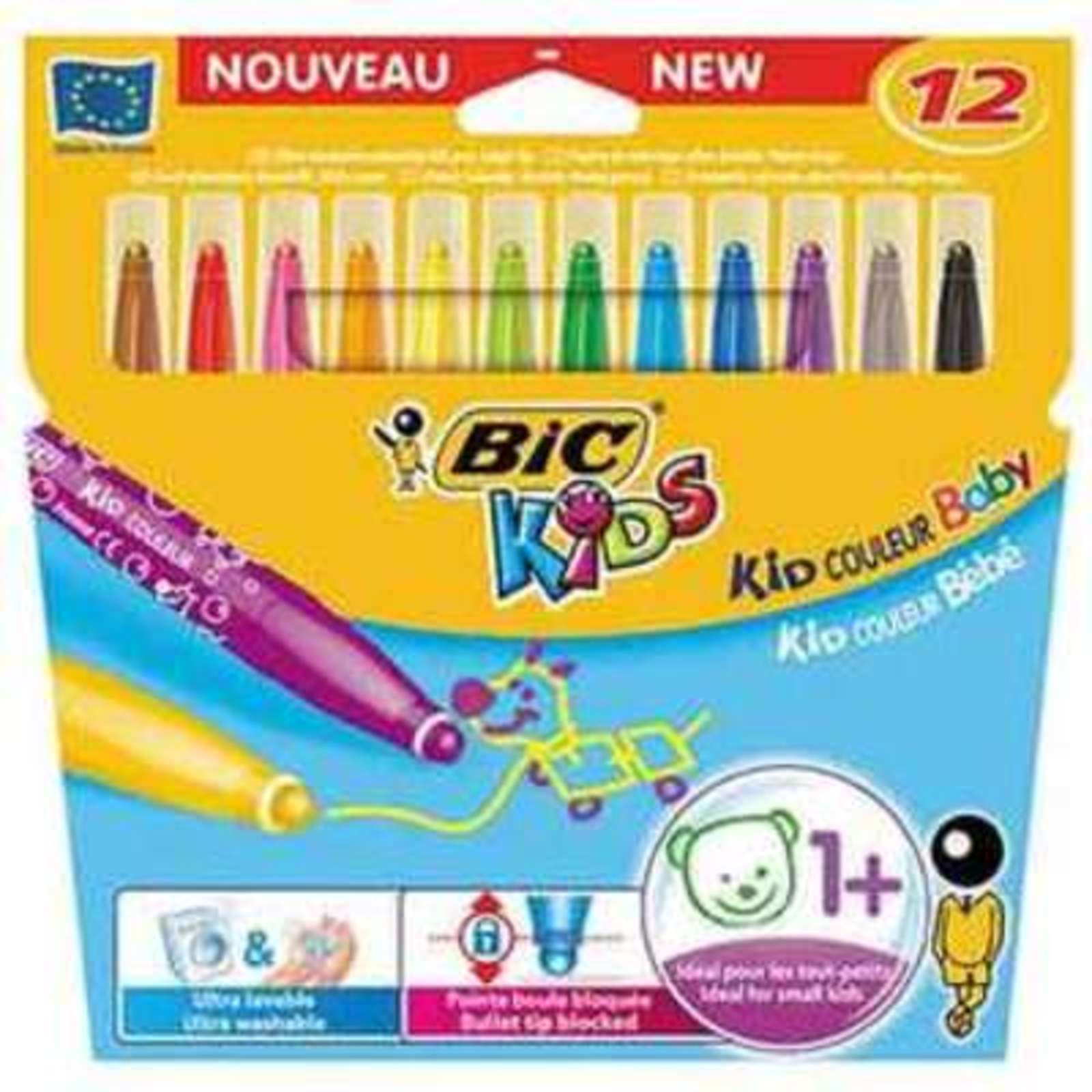 BIC KIDS COULEUR BABY ETUI 12 FEUTRES 