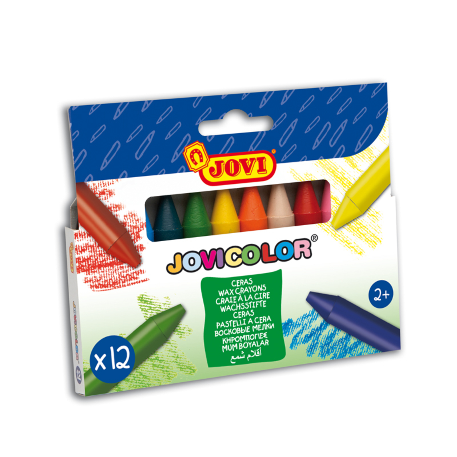 Etui de 12 crayons cire Cera assortis