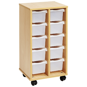 COLONNE BASSE 10 PETITS BACS INCOLORES - HÊTRE