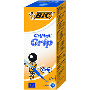 CRISTAL GRIP 20 STYLOS BILLES MOYENNE BLEU