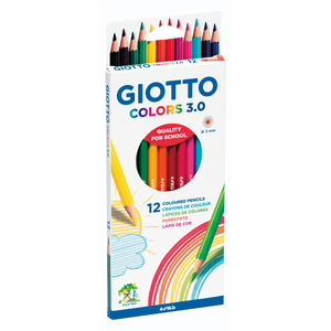 COLORS 3.0 12 CRAYONS COULEUR ASSORTIS