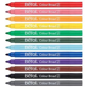 ETUI 12 FEUTRES COLOURBROAD BEROL PTE MOYEN. ASS.