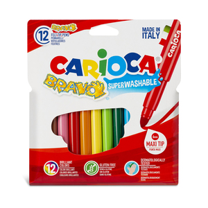 CARIOCA BRAVO 12 FEUTRES COLORIS ASSORTIS