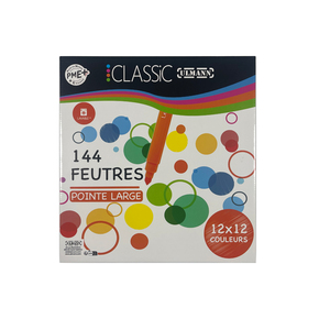 CLASSPACK 144 FEUTRES POINTE LARGE COLORIS ASSORTIS