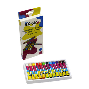 12 PASTELS ? L'HUILE 10MMX7CM COLORIS ASSORTIS