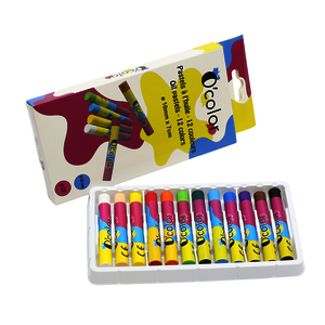 12 PASTELS ? L'HUILE 10MMX7CM COLORIS ASSORTIS