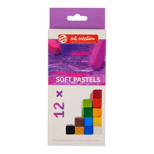 ART CREATION 1 LOT DE 12 PASTELS SECS COLORIS ASSORTIS