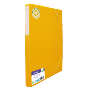 ECO-GREEN BOÎTE DE CLASSEMENT PP RECYCLÉ DOS 25 COLORIS JAUNE