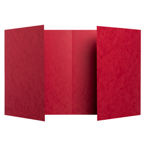 PROTÈGE-CAHIER ROUGE CARTON 17X22 2 RABATS 225GR