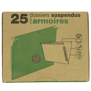 25 DOSSIERS SUSPENDUS ARMOIRE FOND 30MM