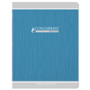 CAHIER CONQUERANT CLASSIQUE AGRAFE 170X220 48P 90G SEYES RECYCLÉ