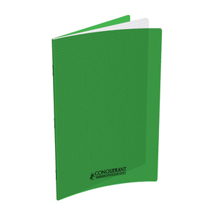 CAHIER PP VERT 24X32 96P 5X5 90G PIQURE