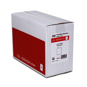 250 POCHETTES BLANCHES 229X324MM