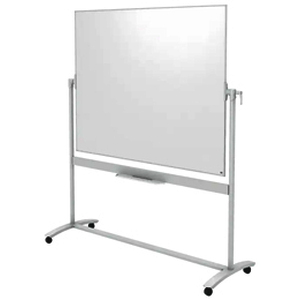 1 TABLEAU BLANC PIVOTANT MOBILE MAGNETIQUE EN ACIER LAQUE 150 X 120 CM