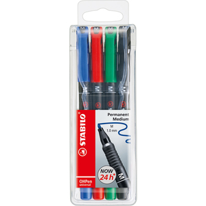 OH-PEN PERMANENT 4 FEUTRES MOYENS COLORIS ASSORTIS