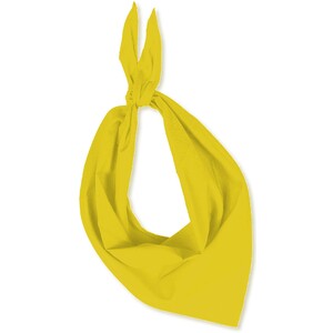 6 FOULARDS TRIANGULAIRES JAUNE