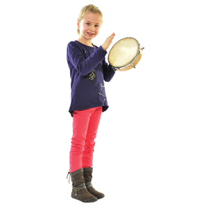 TAMBOURIN PEAU NATURELLE 20CM