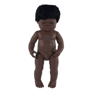 POUPÉE 38 CM AVEC CHEVEUX GARÇON AFRICAIN