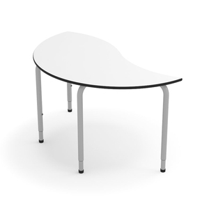 TABLE DEMI LUNE MÉTAL 130 X 73CM MATERNELLE