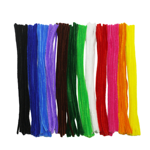 180 CHENILLES 6MM L30CM COLORIS ASSORTIS