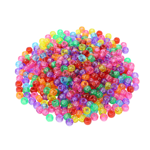 1 000 PERLES CASSIS PLASTIQUE PAILLETÉES COLORIS ASSORTIS