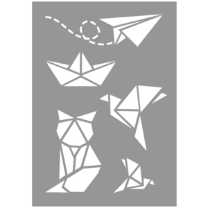 /#POCHOIR ADHESIF ORIGAMI
