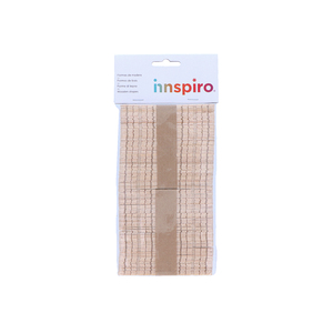 100 BÂTONNETS PLATS BOIS AVEC RAINURES 11,4CM COLORIS NATUREL