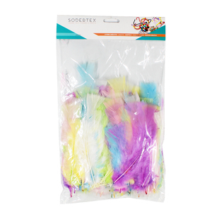 PLUMES DE DINDE COLORIS PASTELS ASSORTIS 25G