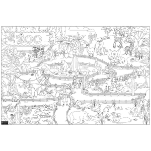 LE ZOO COLORIAGE GÉANT 120X80CM