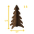 15 SAPINS CARTONS BRUN H24,5CM