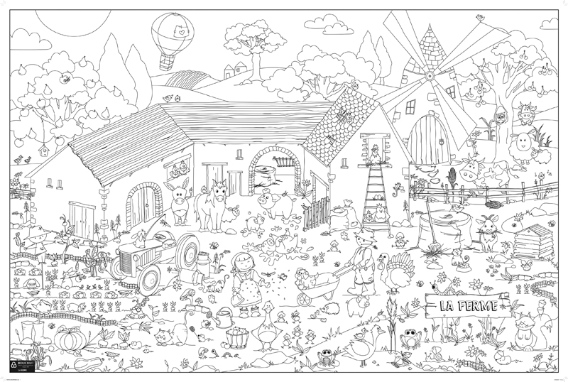 la ferme coloriage geant 120x80cm k755646 frimaudeau btoc mon petit poney